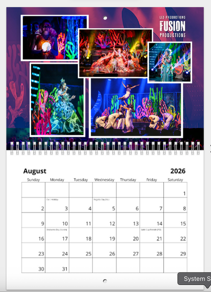 Calendrier AQUALO 2026